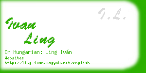 ivan ling business card